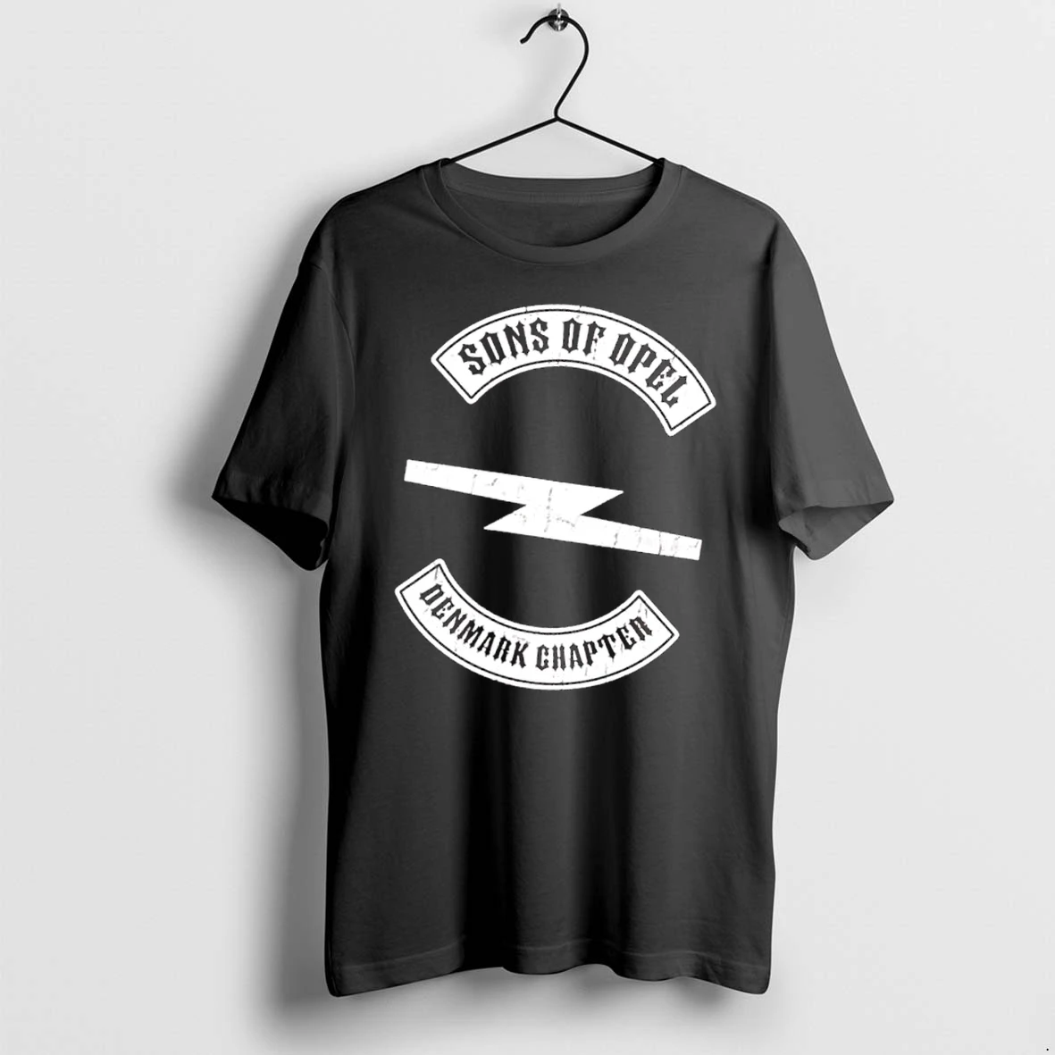 Officials Sons Of Opel Denmark Chapter Distressed Biker Patch Lightning Emblem Mens Premium T Shirt Sweatshirt Hoodie