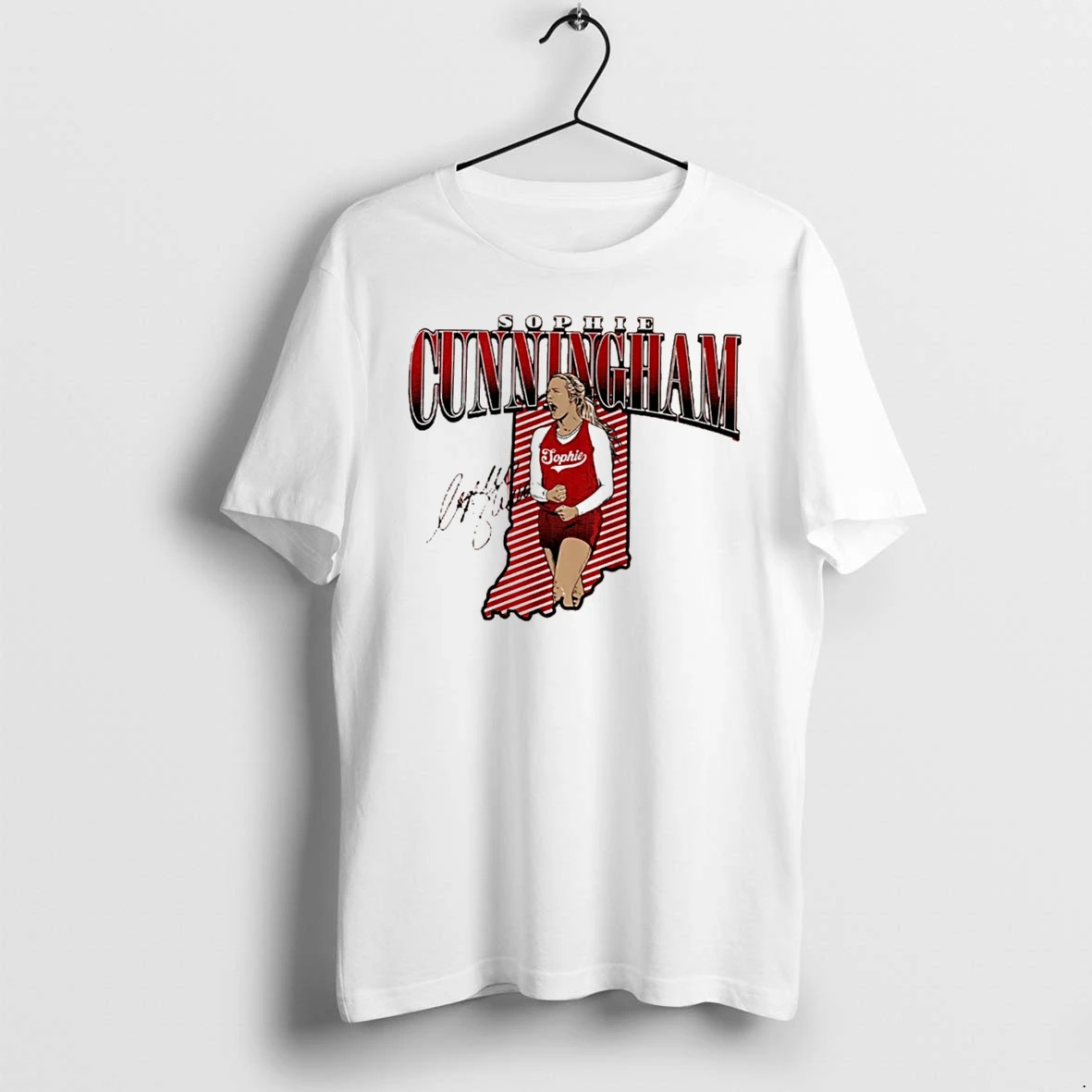 Officials Sophie Cunningham Indiana Fever State Star Signature Tee Premium T Shirt Sweatshirt Hoodie