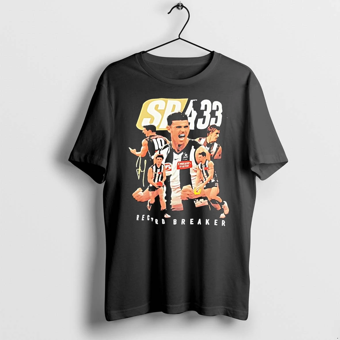 Officials Sp 433 Record Breaker Scott Pendlebury Collingwood Afl Black T Shirt Sweater Hoodie
