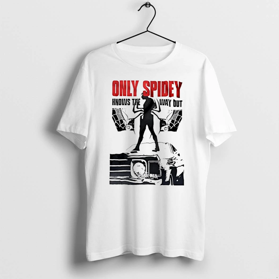 Officials Spider Man Marvel Only Spidey Knows The Way Out Premium T Shirt Sweatshirt Hoodie