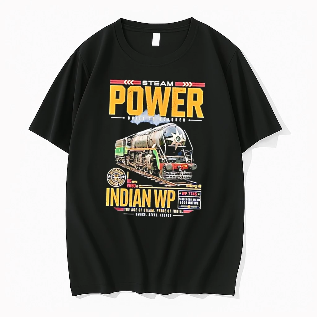 Officials Steam Power Built To Conquer Indian Wp Locomotive Pride Of India Black T Shirt Sweater Hoodie