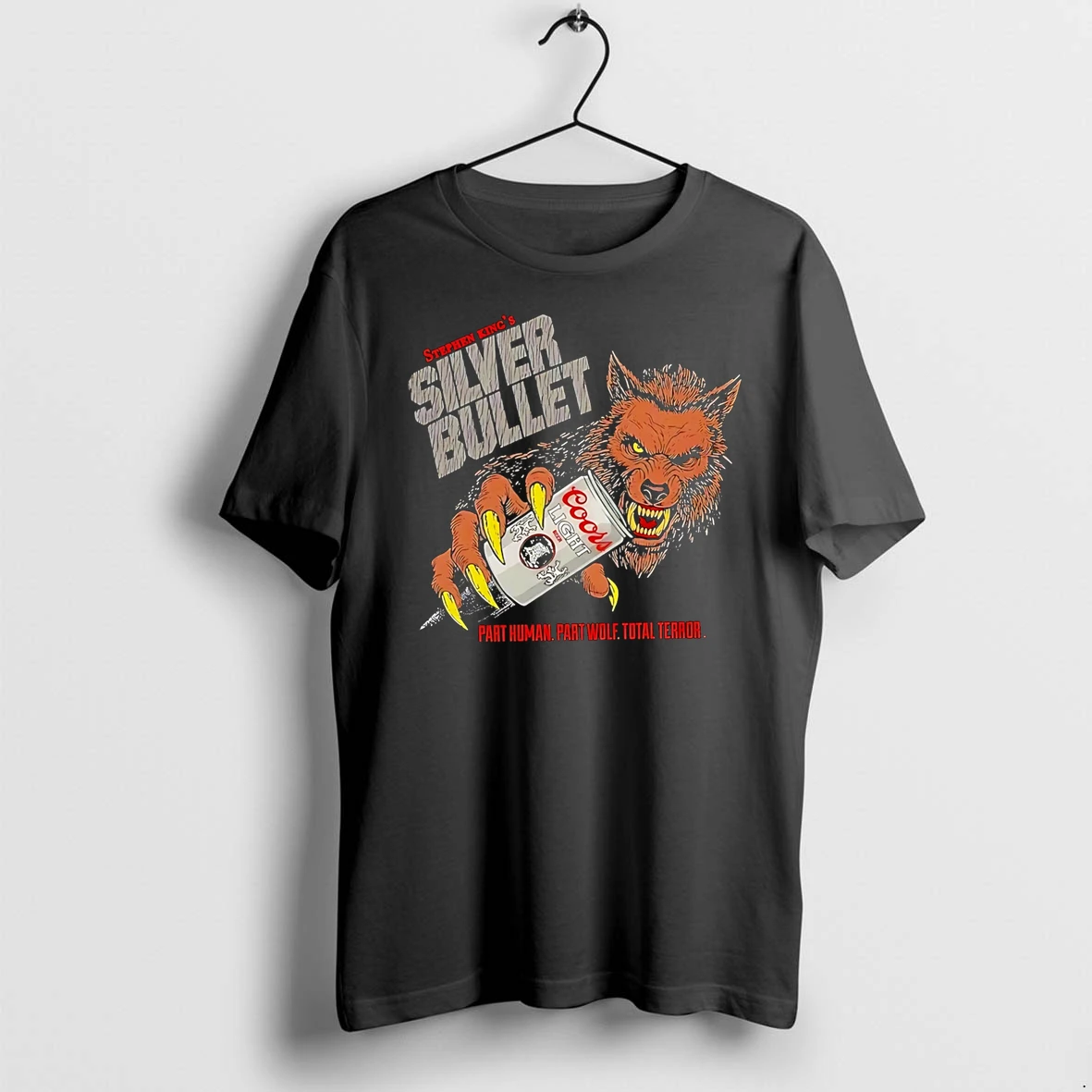 Officials Stephen Kings Silver Bullet Part Human Part Wolf Total Terror T Shirt Sweater Hoodie