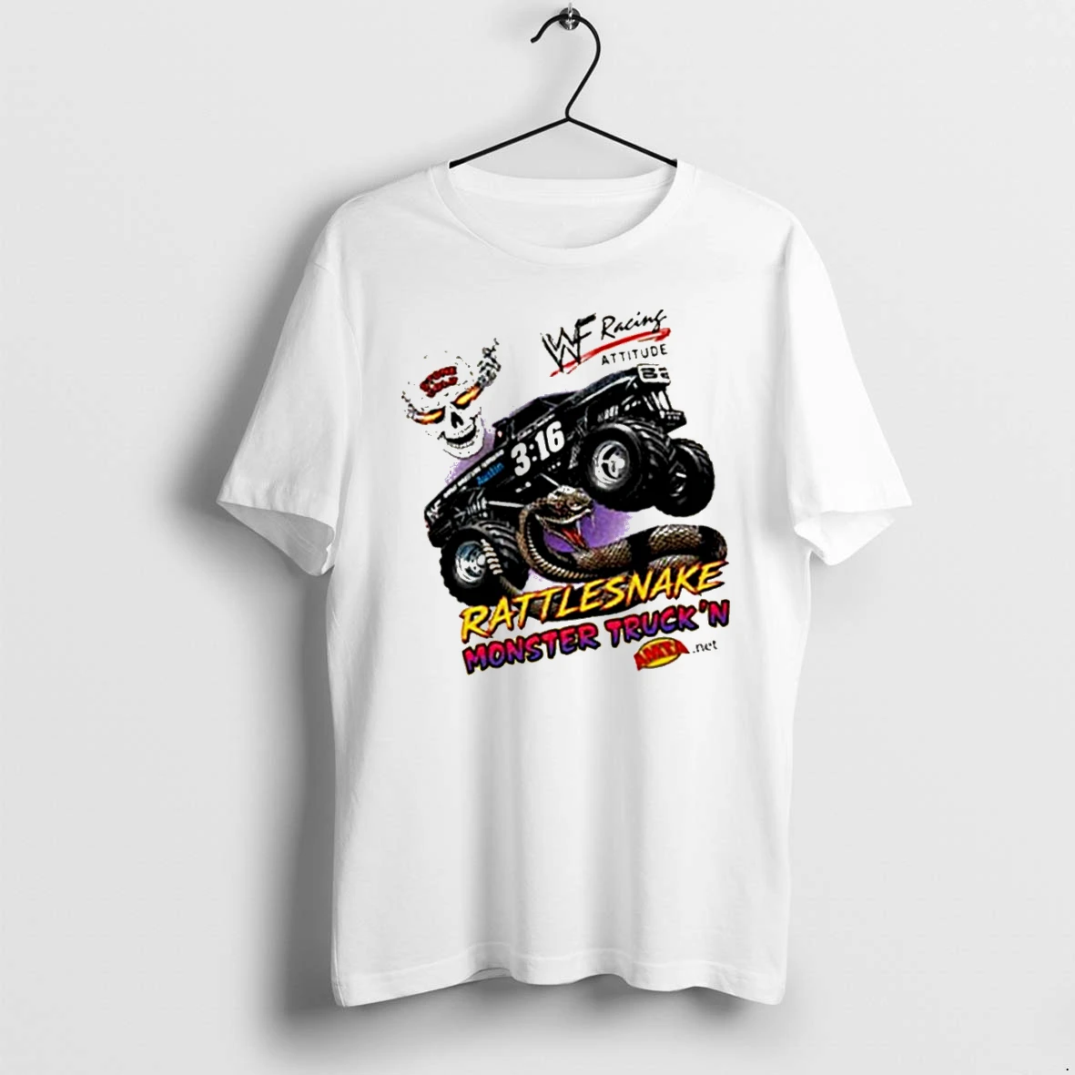 Officials Stone Cold Steve Austin Wwf Racing Attitude 3 16 Rattlesnake Monster Truckn Premium T Shirt Sweatshirt Hoodie
