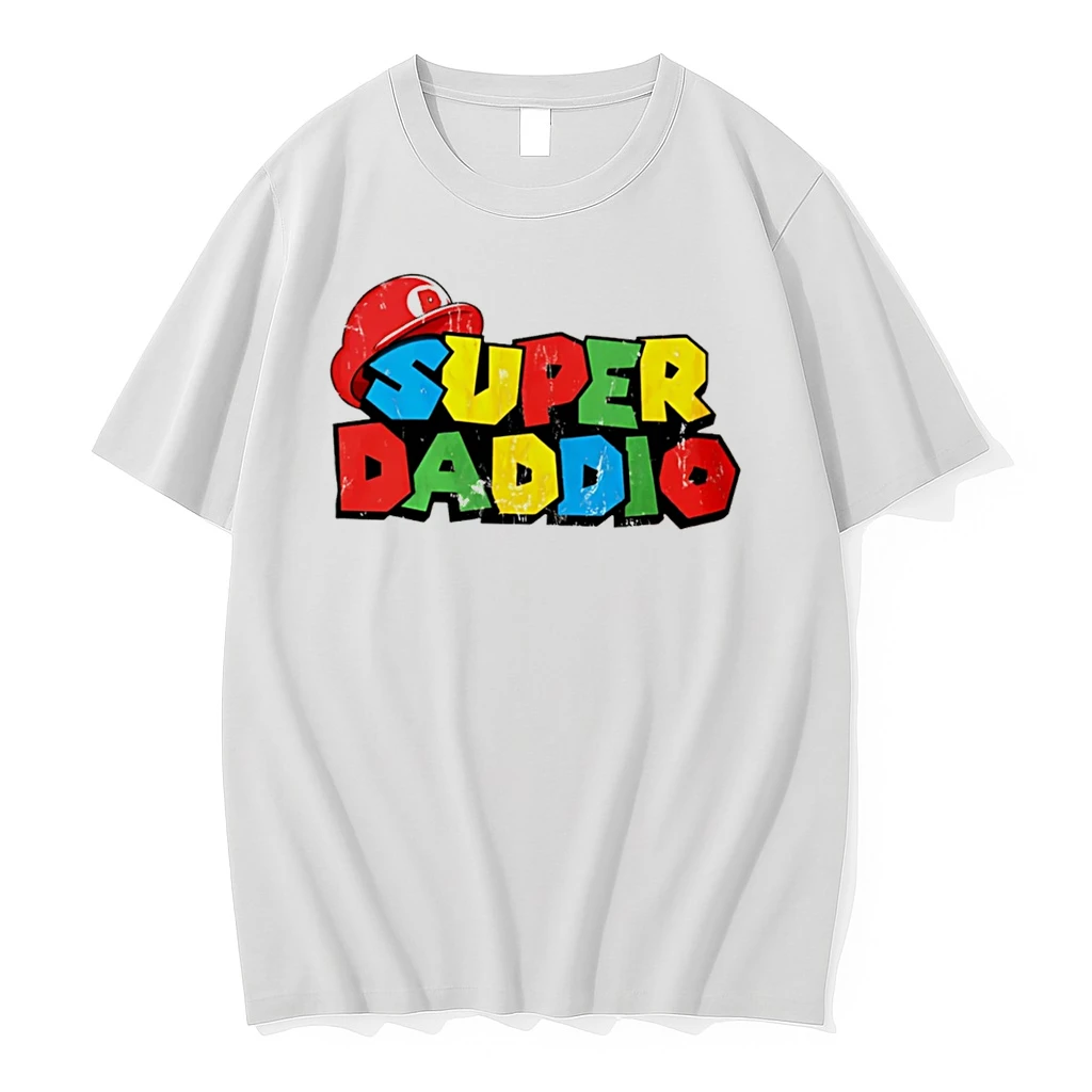 Officials Super Daddio Mario Cartoon Tee T Shirt Sweater Hoodie