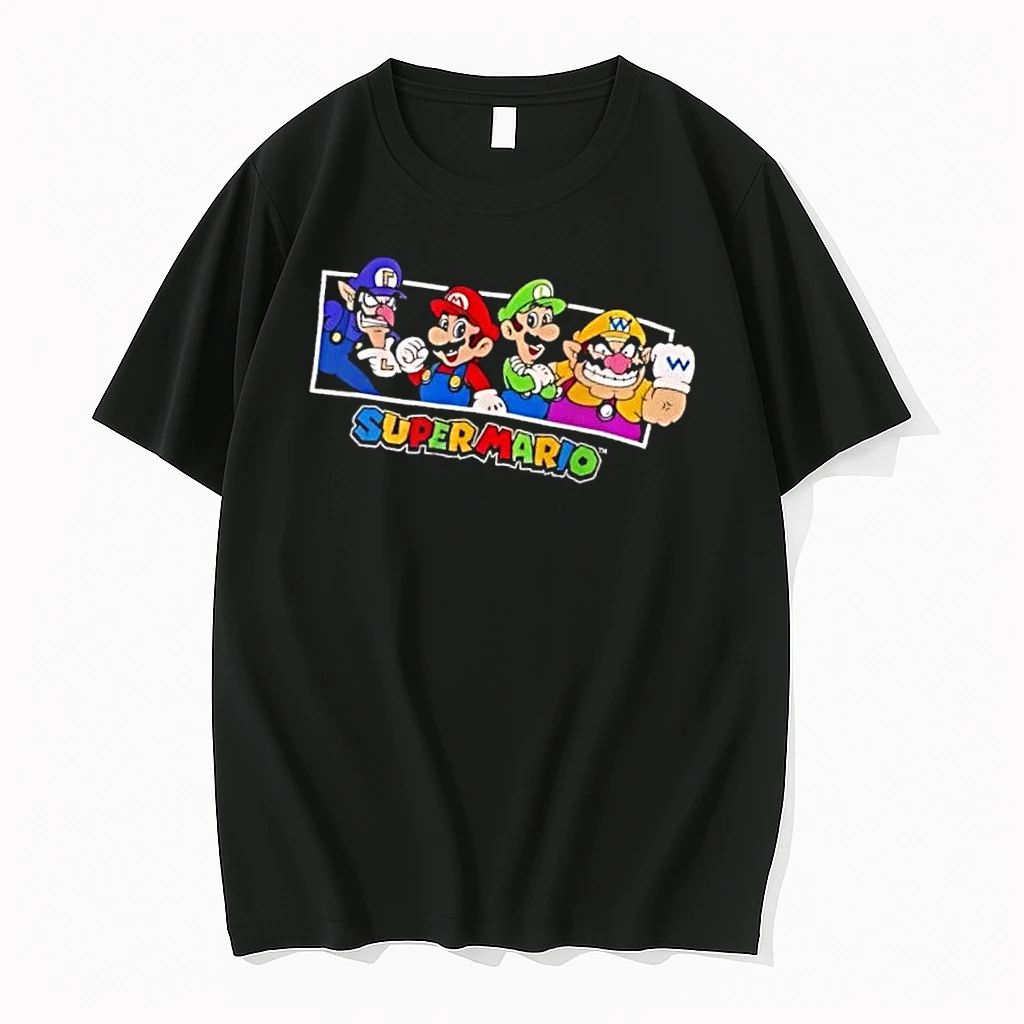 Officials Super Mario Cartoon Characters Waluigi Luigi Wario Group Frame Mens T Shirt Sweater Hoodie