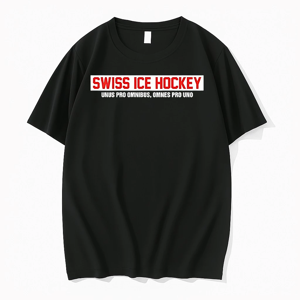 Officials Swiss Ice Hockey Unus Pro Omnibus Omnes Pro Uno Red Text T Shirt Sweater Hoodie