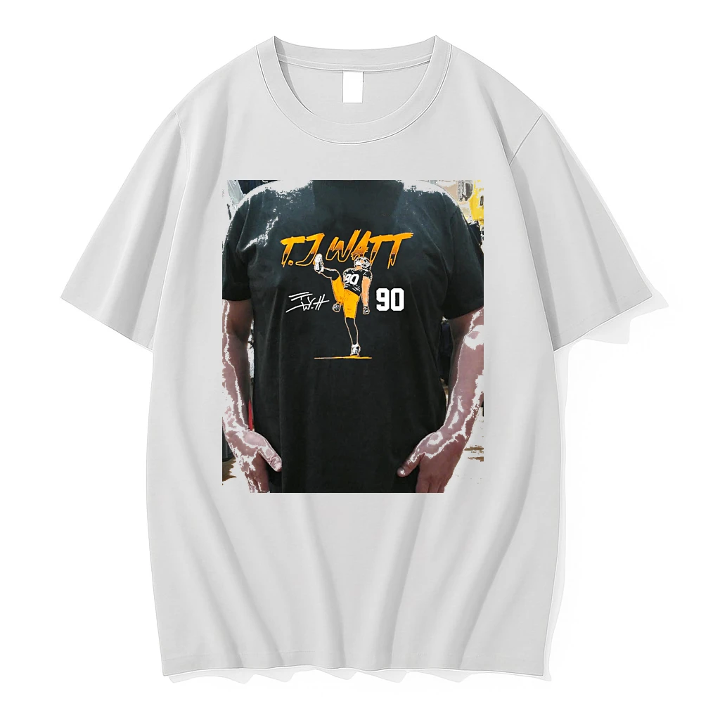 Officials T J Watt Pittsburgh Steelers Name Number Pose Signature Premium T Shirt Sweatshirt Hoodie