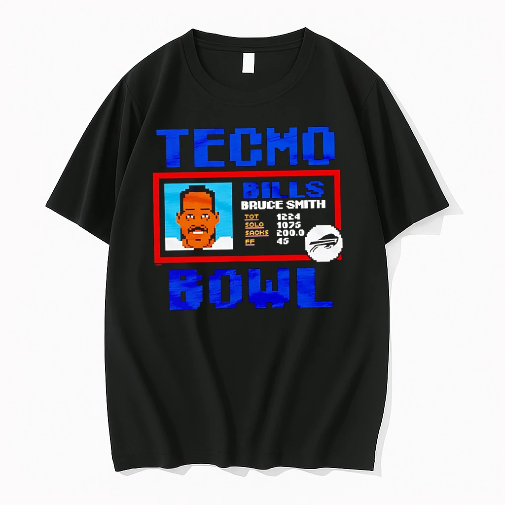 Officials Tecmo Bowl Bills Bruce Smith Tot 1224 Solo 1075 Sacks 200 0 Ff 45 Premium T Shirt Sweatshirt Hoodie