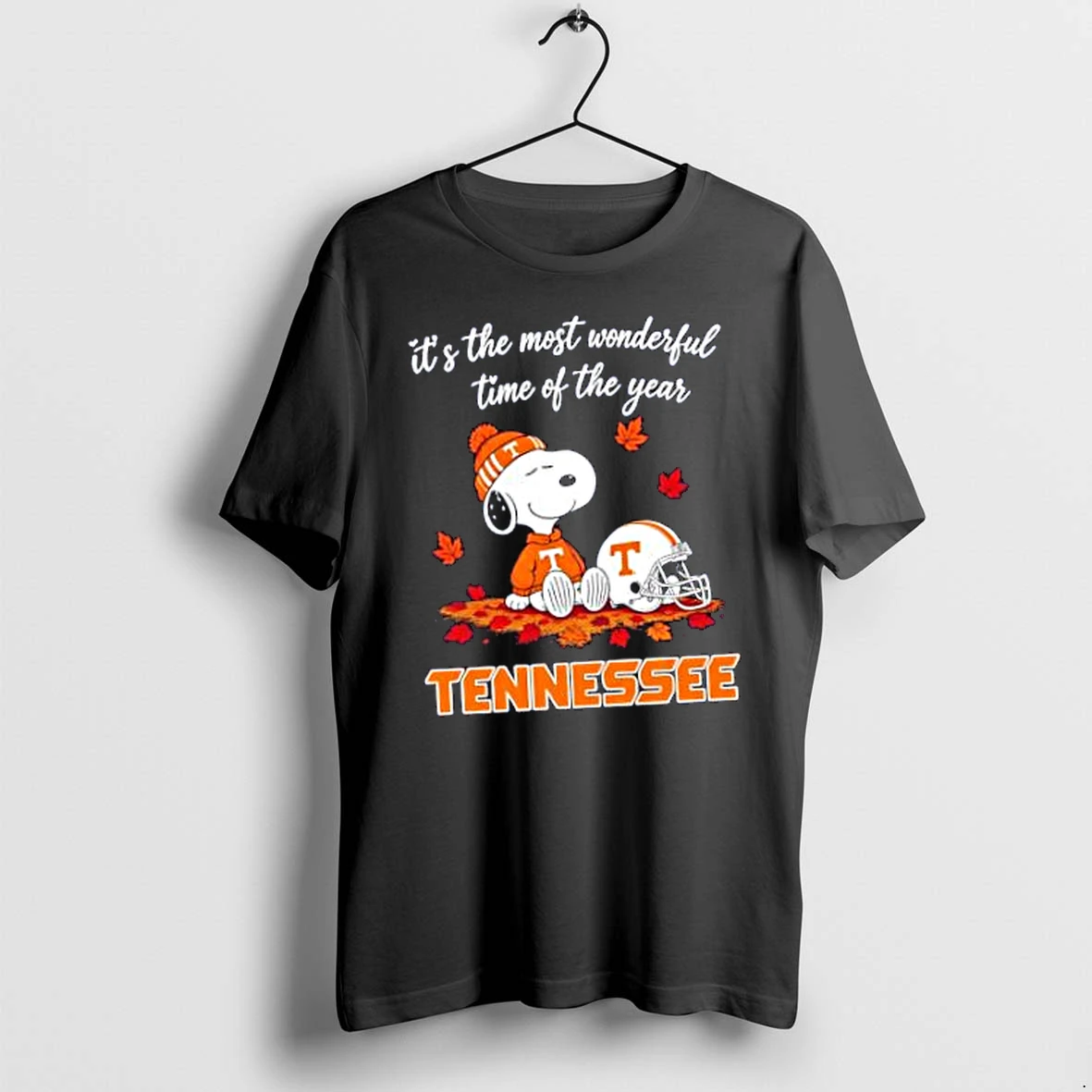 Officials Tennessee Volunteers X Snoopy Most Wonderful Time Of The Year Autumn Merch T Shirt Sweater Hoodie