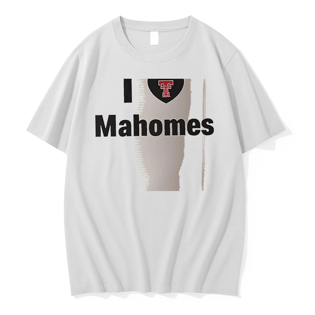 Officials Texas Tech I Heart Patrick Mahomes White Premium T Shirt Sweatshirt Hoodie