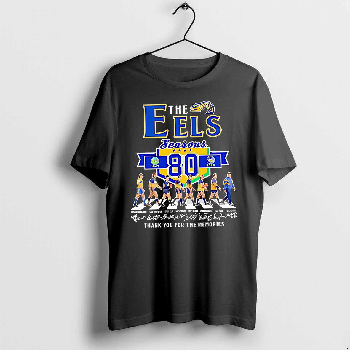 Officials The Eels Seasons 80 1947 2026 Thank You For The Memories Parramatta Eels Premium T Shirt Sweatshirt Hoodie