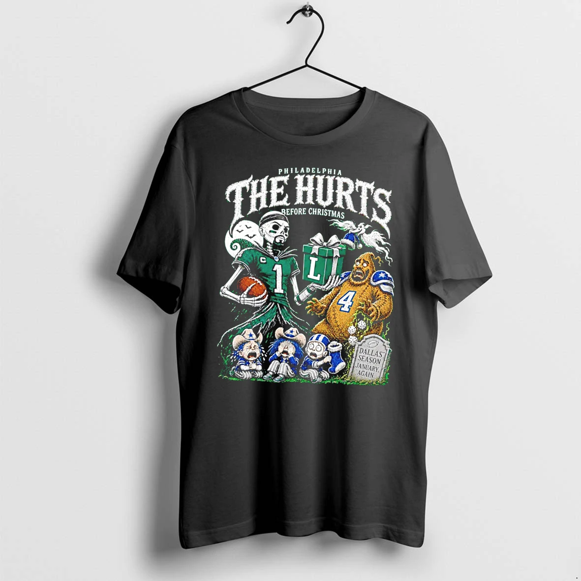 Officials The Hurts Before Christmas Philadelphia Eagles Tee Premium T Shirt Sweatshirt Hoodie
