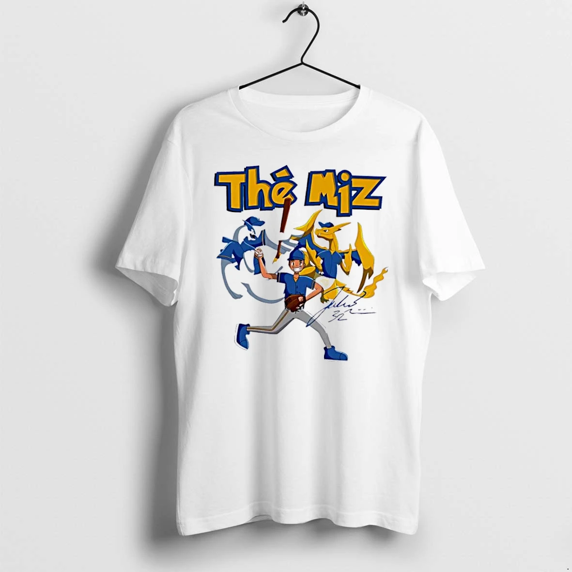 Officials The Miz Julio 32 Cartoon Baseball Player Lugia Charizard White Womens Premium T Shirt Sweatshirt Hoodie