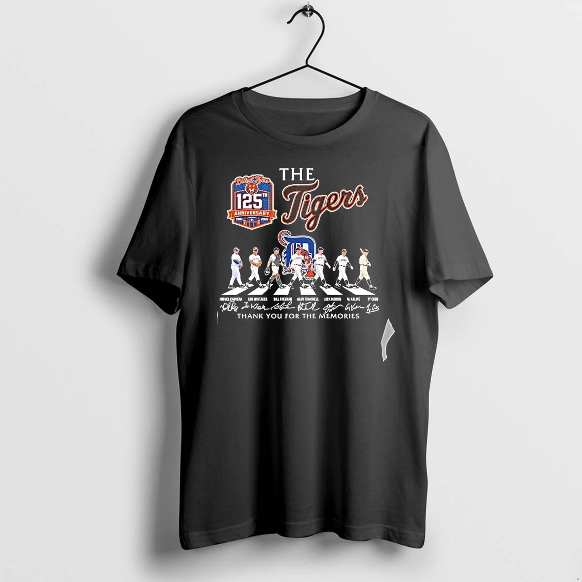 Officials The Tigers Miguel Cabrera Lou Whitaker Bill Freehan Detroit Tigers 125th Anniversary Mlb Signature Premium T Shirt Sweatshirt Hoodie