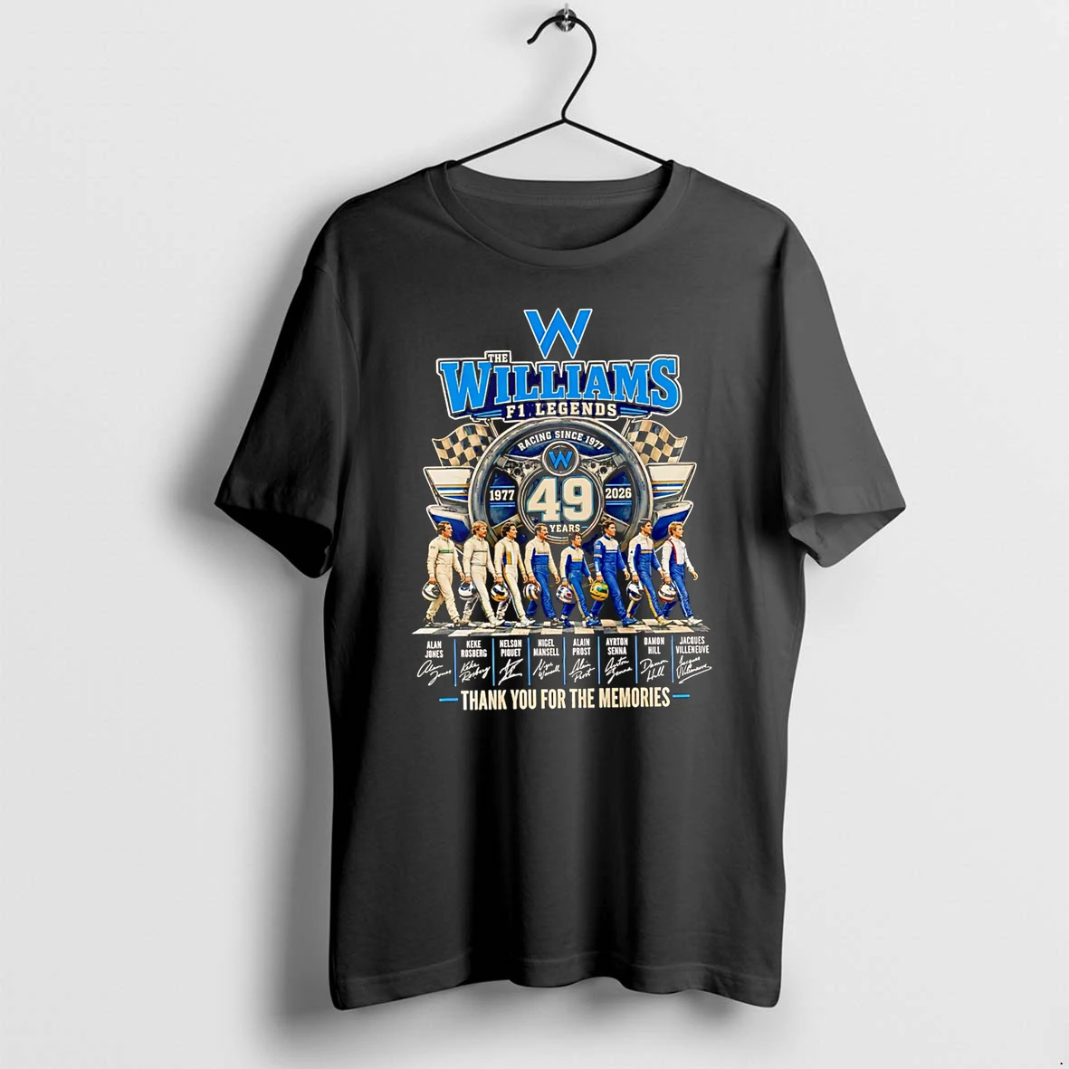 Officials The Williams F1 Legends Racing Since 1977 49 Years 1977 2026 Thank You For The Memories T Shirt Sweater Hoodie