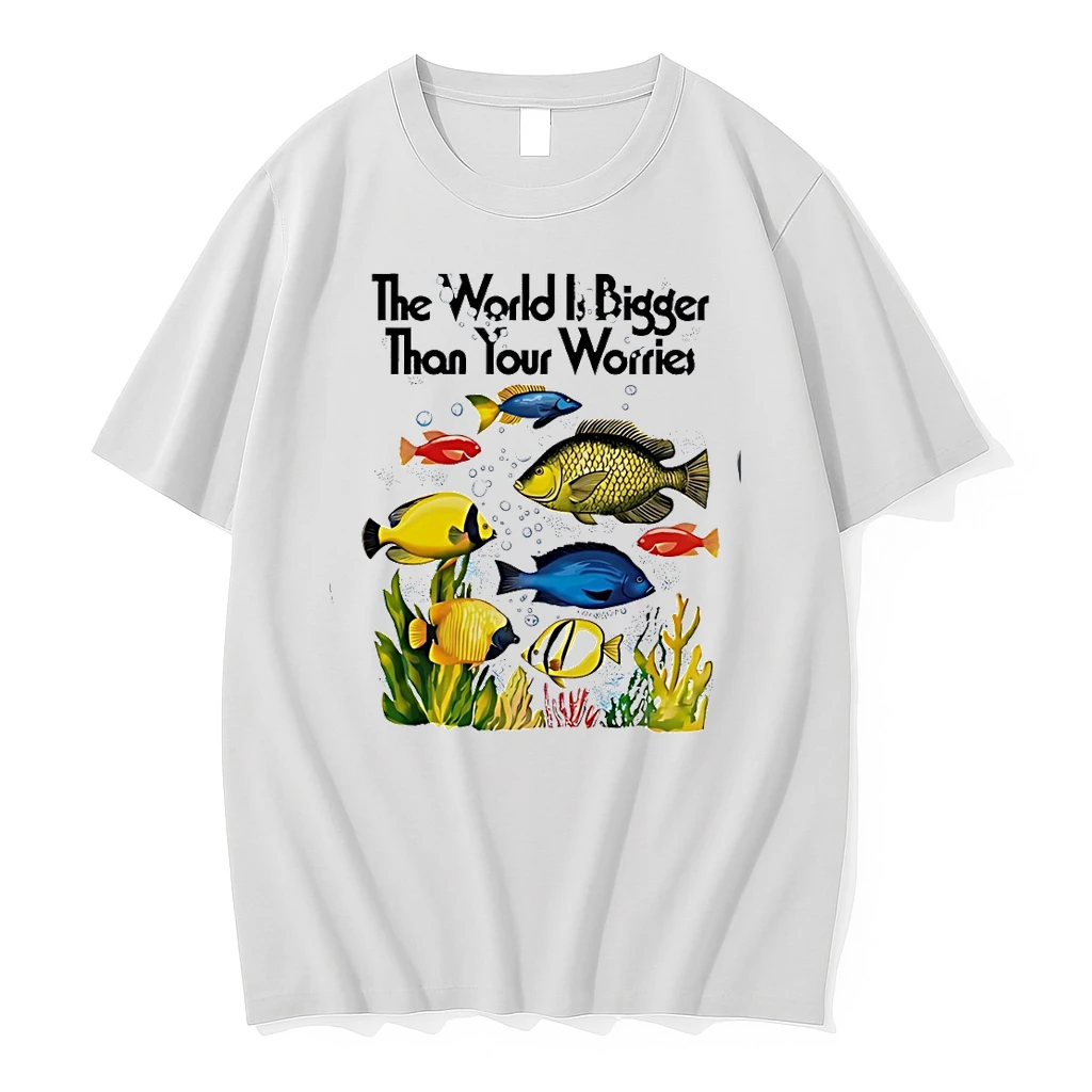 Officials The World Is Bigger Than Your Worries Fishes Vintage T Shirt Sweater Hoodie