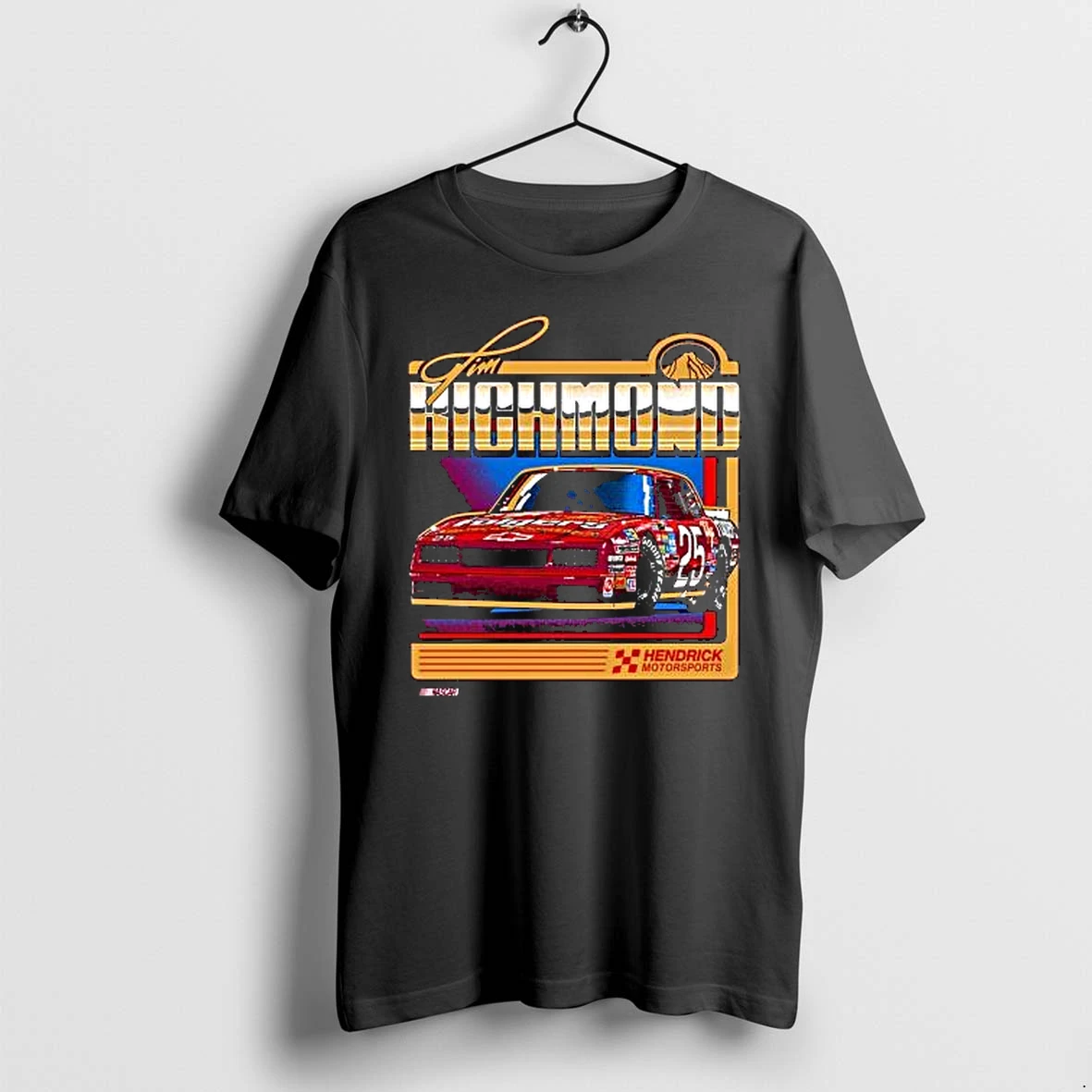 Officials Tim Richmond Hendrick Motorsports Team Collection 25 Folgers Legends Black T Shirt Sweater Hoodie