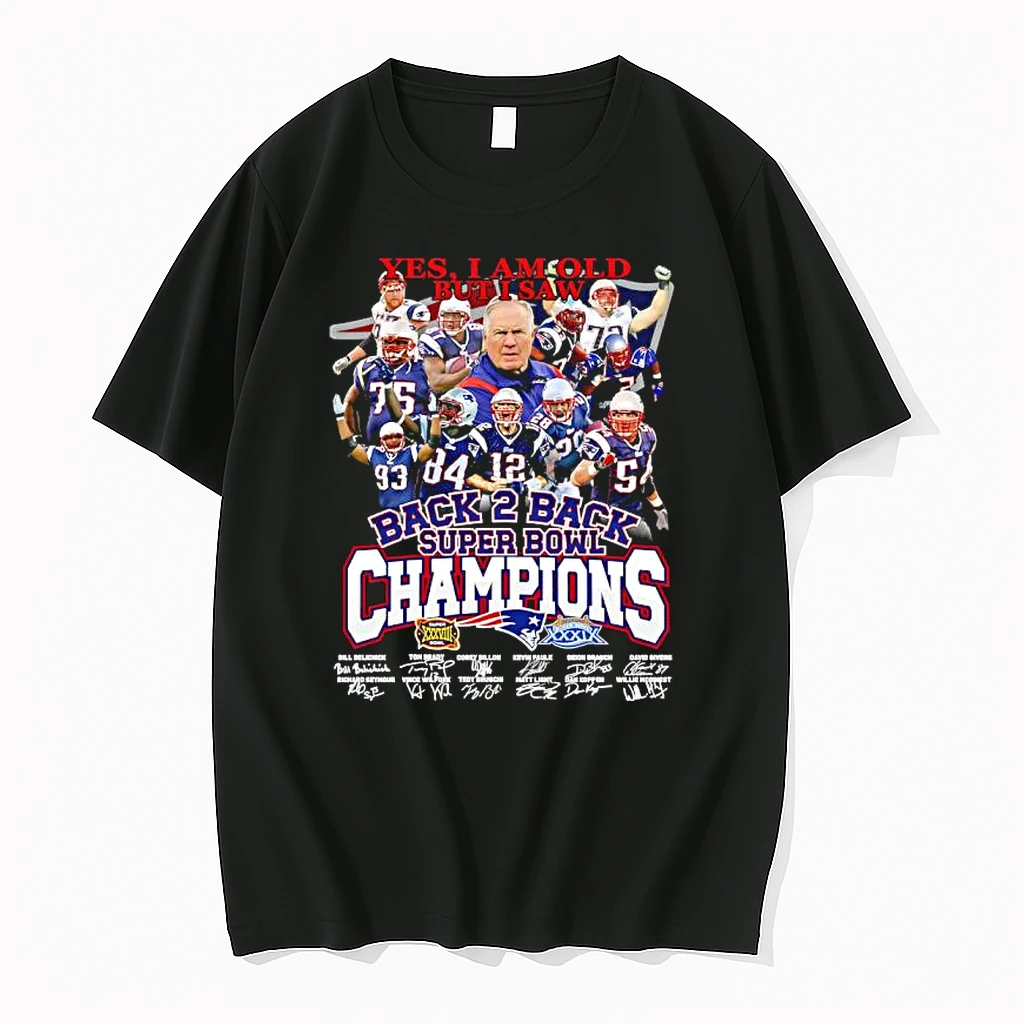 Officials Tom Brady Bill Belichick New England Patriots Yes I Am Old But I Saw Signature Premium T Shirt Sweatshirt Hoodie