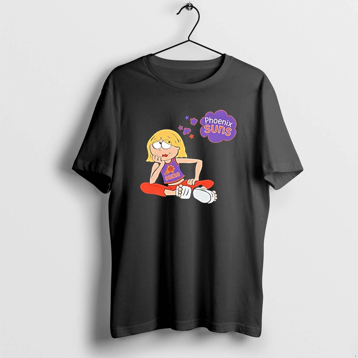 Officials Top Phoenix Suns Nba Cartoon Blonde Girl Sitting Daydreaming Thought Bubble Mens T Shirt Sweater Hoodie