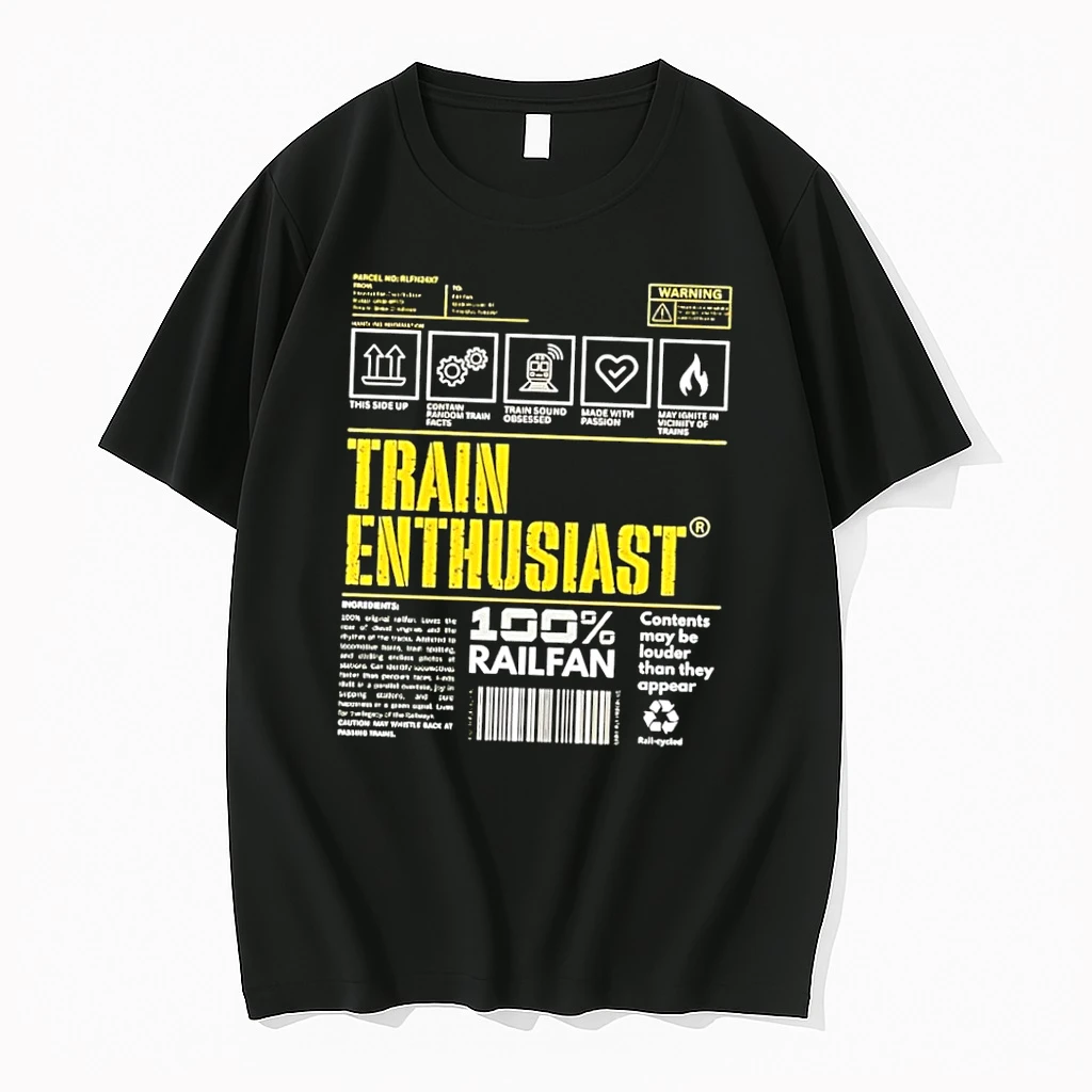 Officials Train Enthusiast 100 Railfan Shipping Label Black T Shirt Sweater Hoodie