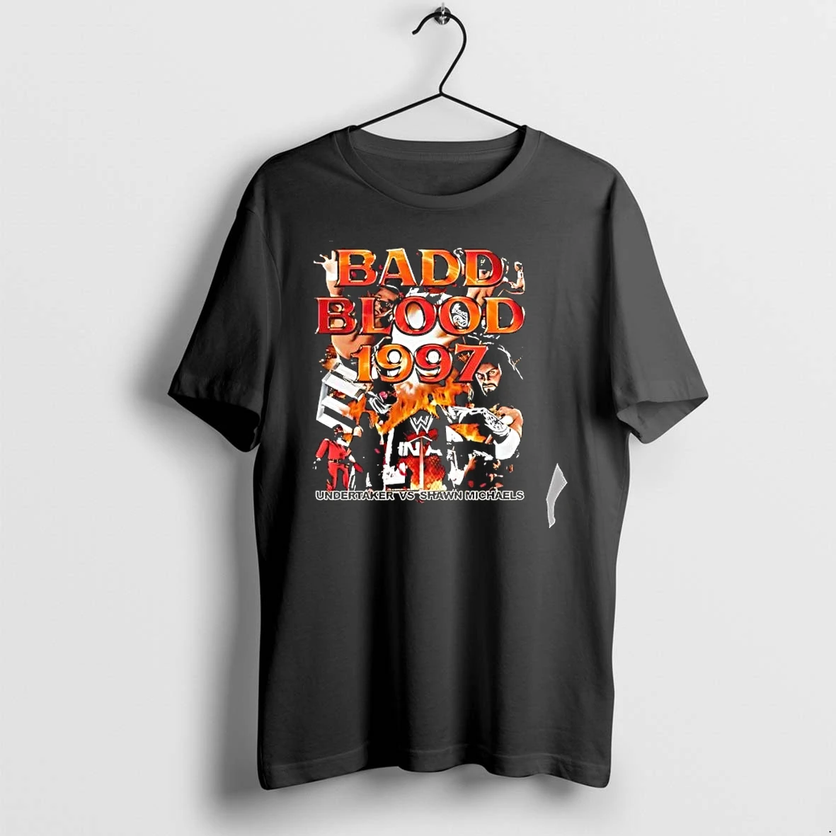 Officials Undertaker Shawn Michaels Badd Blood 1997 Wwe Hell In A Cell Wrestling Event Premium T Shirt Sweatshirt Hoodie