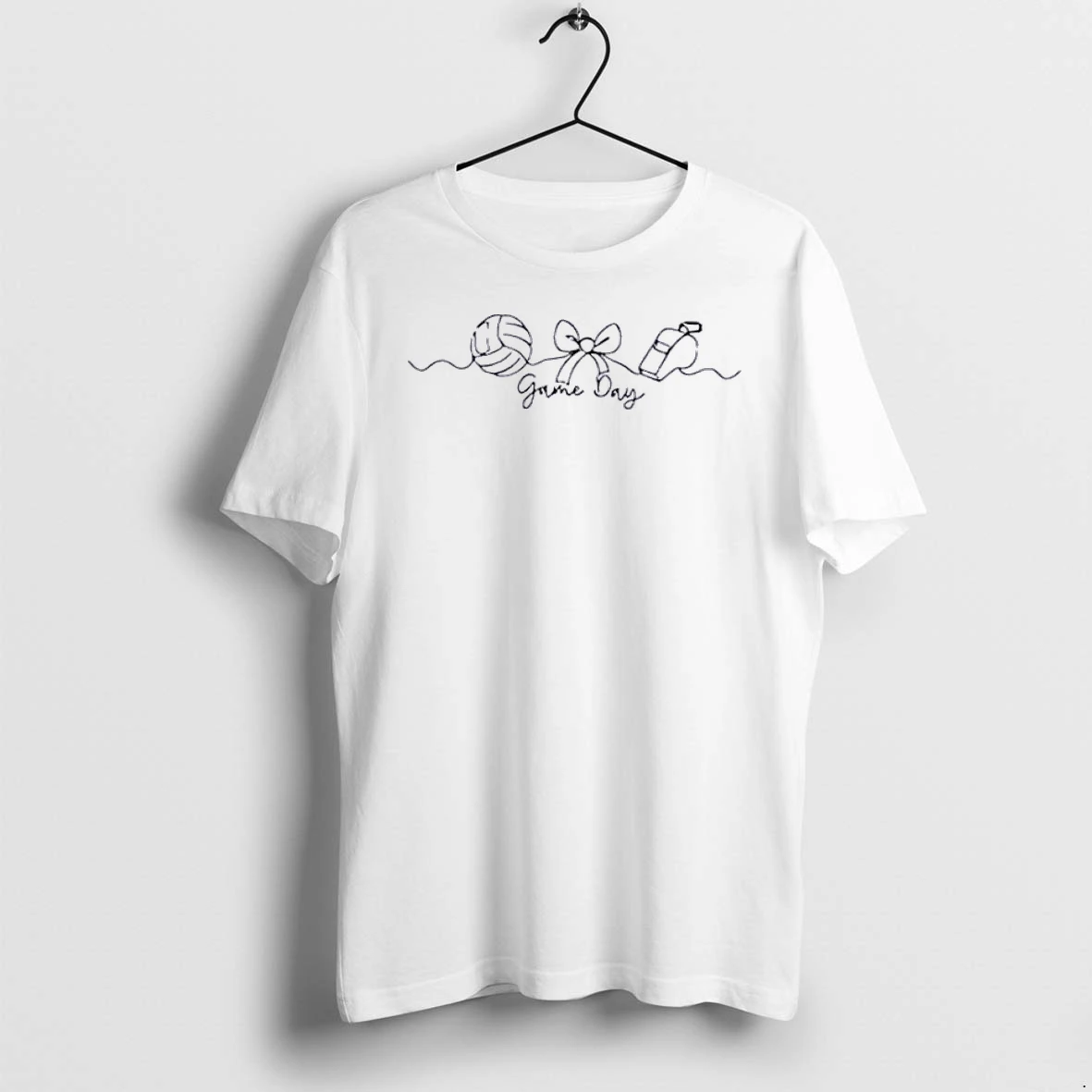 Officials Volleyball Ribbon Referees Whistle Continuous Sketch White Womens Premium T Shirt Sweatshirt Hoodie
