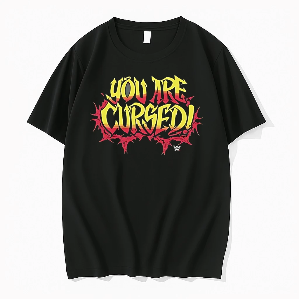 Officials Wwe Merch Wwe You Are Cursed Mens Black Premium T Shirt Sweatshirt Hoodie