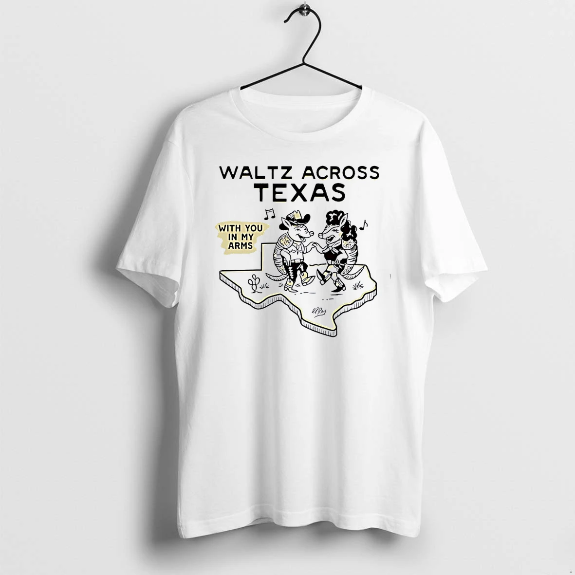 Officials Waltz Across Texas With You In My Arms Cowboy Armadillo T Shirt Sweater Hoodie