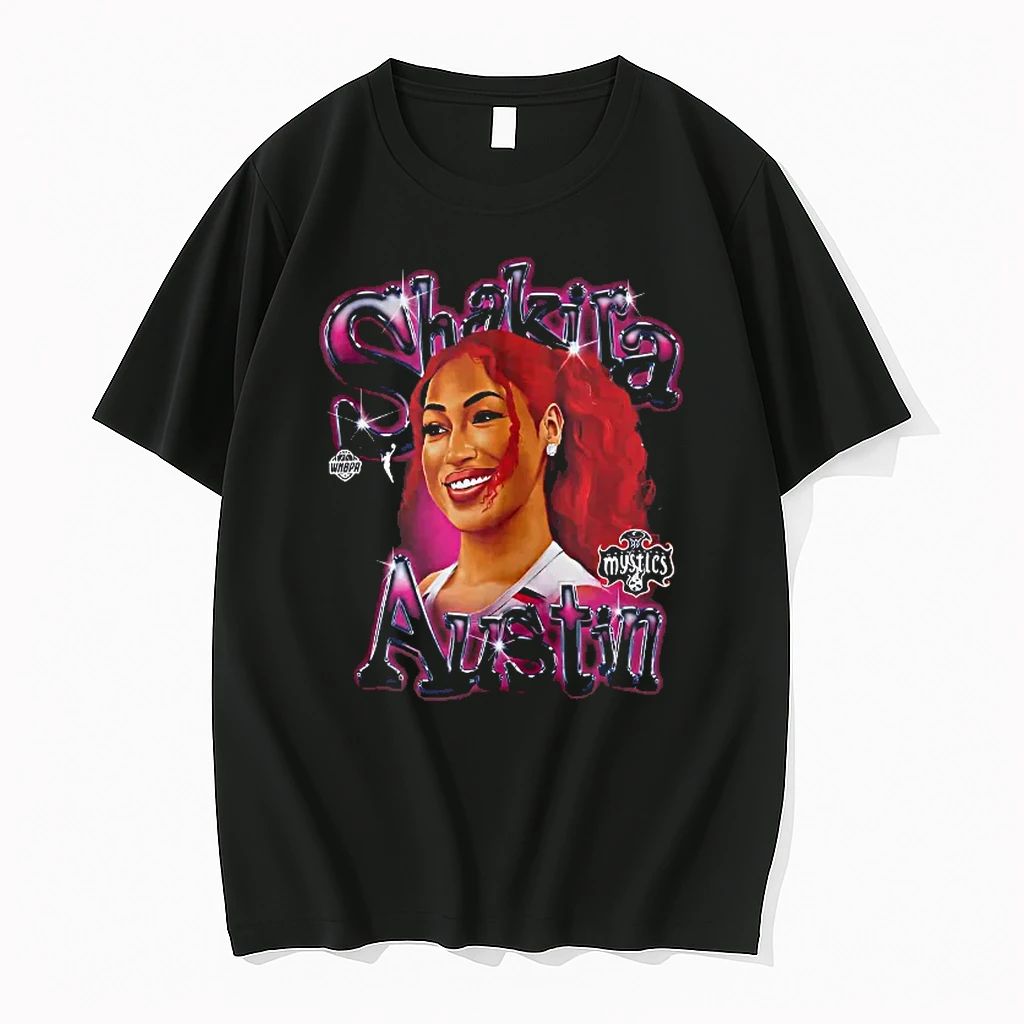 Officials Washington Mystics Wnba Shakira Austin Red Hair Portrait T Shirt Sweater Hoodie
