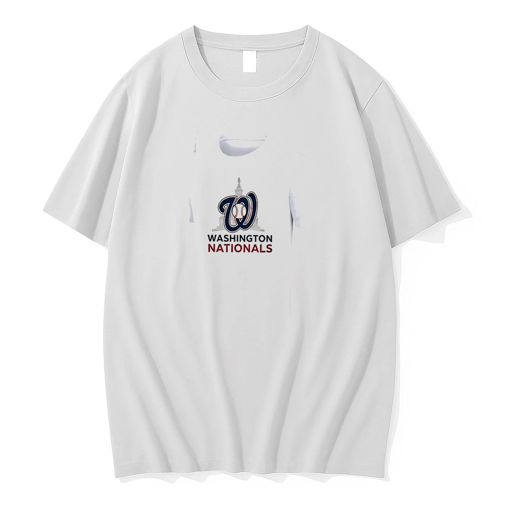 Officials Washington Nationals Logo Skull Bat Crossed Baseball White Mens Premium T Shirt Sweatshirt Hoodie