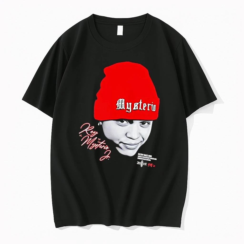 Officials Wcw Filthy Since Rey Mysterio Jr Cruiserweight Division 1999 Unmasked Portrait Red Beanie Mens T Shirt Sweater Hoodie