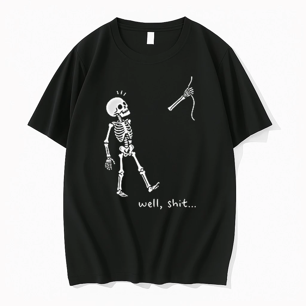 Officials Well Shit Skeleton Halloween Pumpkin Balloon T Shirt Sweater Hoodie