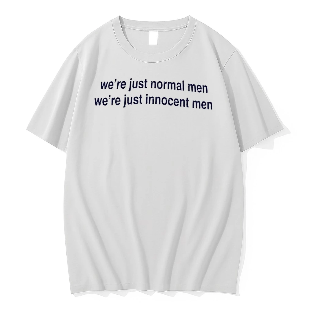 Officials Were Just Normal Men Innocent Distressed Dark Blue Text Typography White Womens Premium T Shirt Sweatshirt Hoodie
