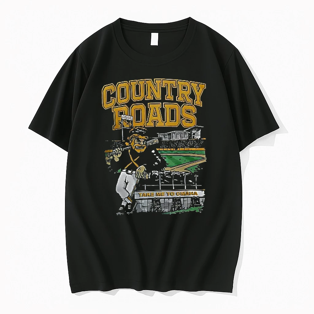 Officials West Virginia Mountaineers Ncaa Country Roads Take Me To Omaha Bearded Mascot Leaning Baseball Stadium Youth T Shirt Sweater Hoodie