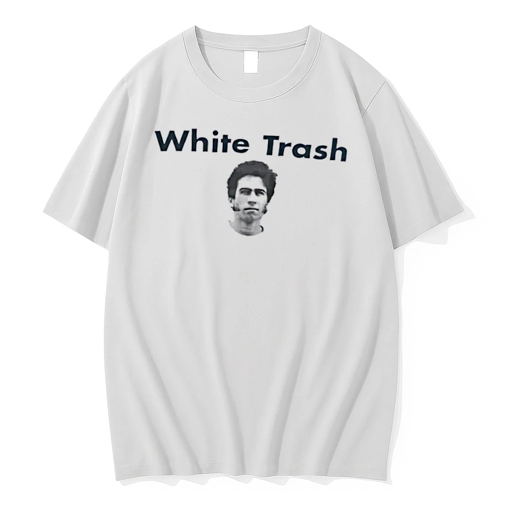 Officials White Trash Will Skate For Food Man Holding Sign Cutout Photo White Womens T Shirt Sweater Hoodie