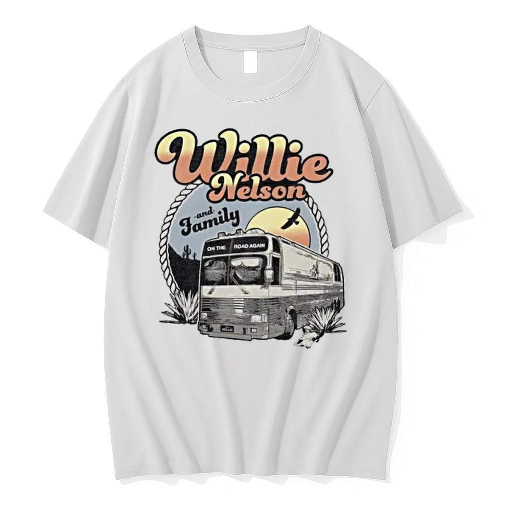 Officials Willie Nelson And Family Vintage On The Road Again Bus Premium T Shirt Sweatshirt Hoodie