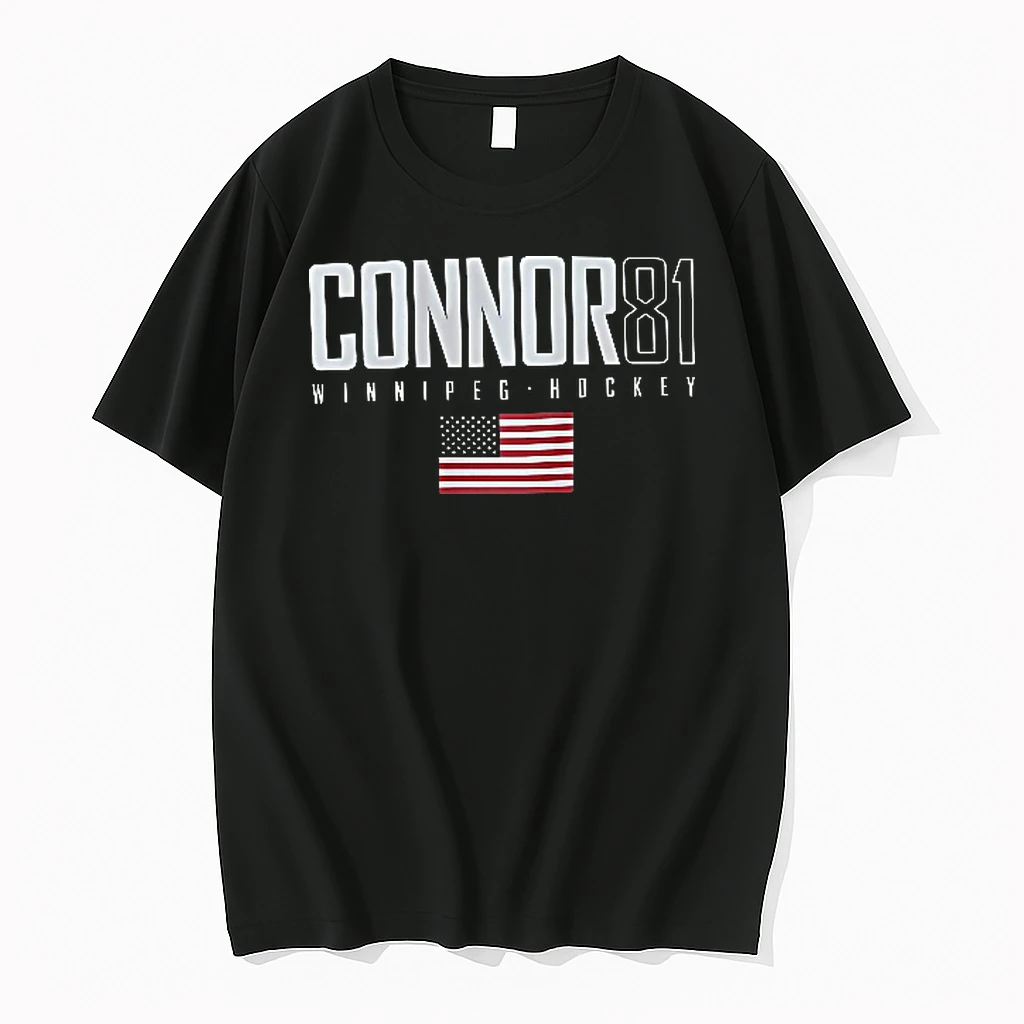 Officials Winnipeg Hockey Connor 81 Stars And Stripes American Flag Youth T Shirt Sweater Hoodie