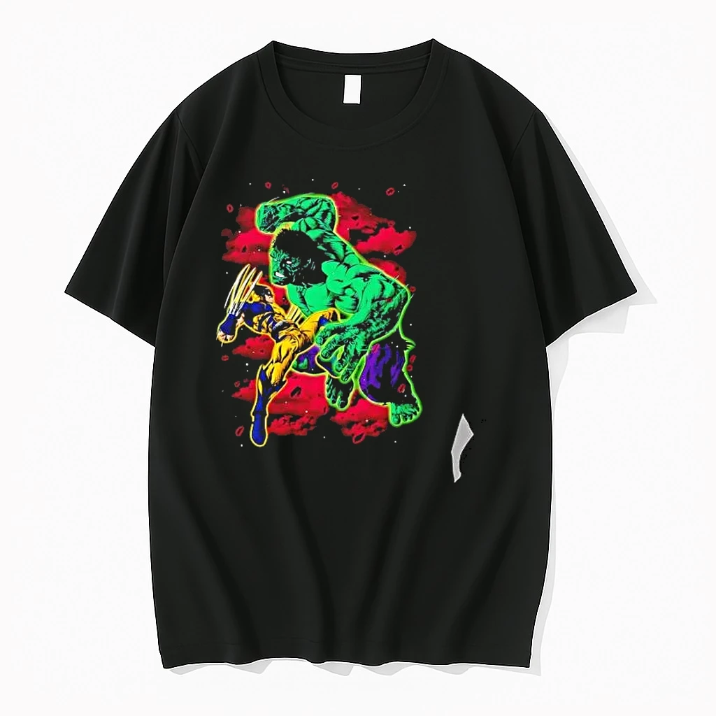 Officials Wolverine Hulk Marvel Comics Superheroes Battle Premium T Shirt Sweatshirt Hoodie