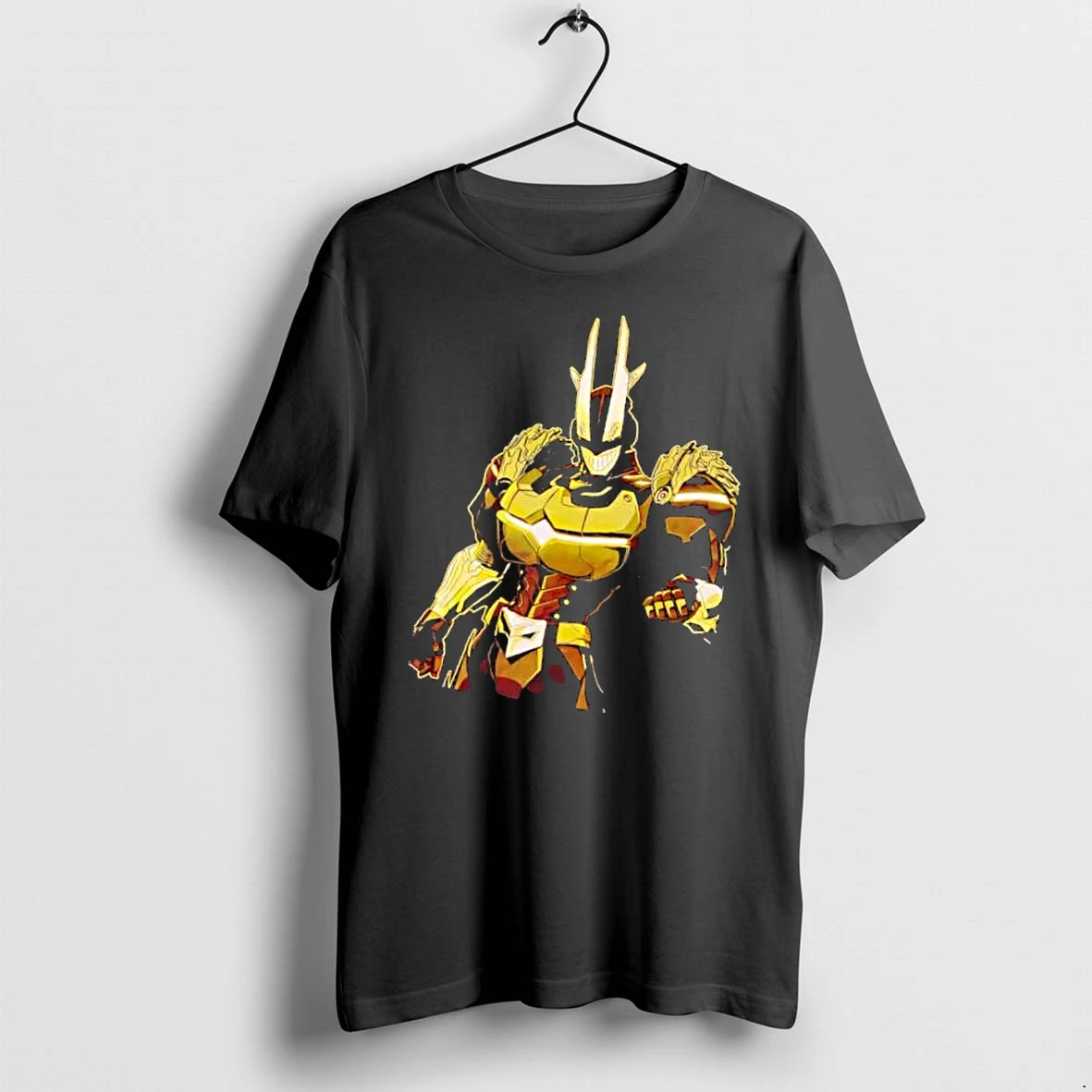 Officials Yellow Armored Mech Superhero Glowing Smile Helmet Portrait Mens T Shirt Sweater Hoodie