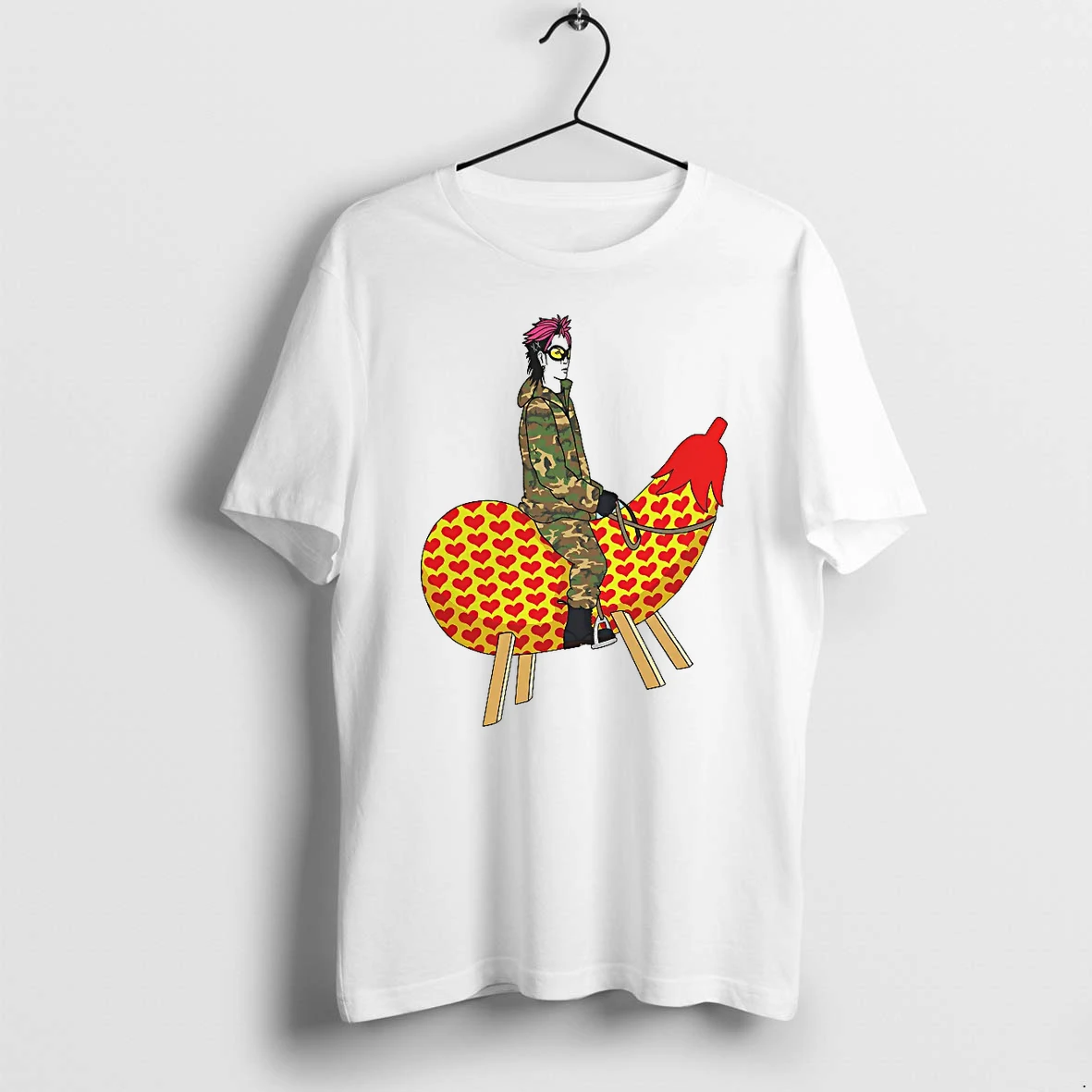 Officials Yung Lean On Heart Pattern Eggplant Rocking Horse Rider T Shirt Sweater Hoodie