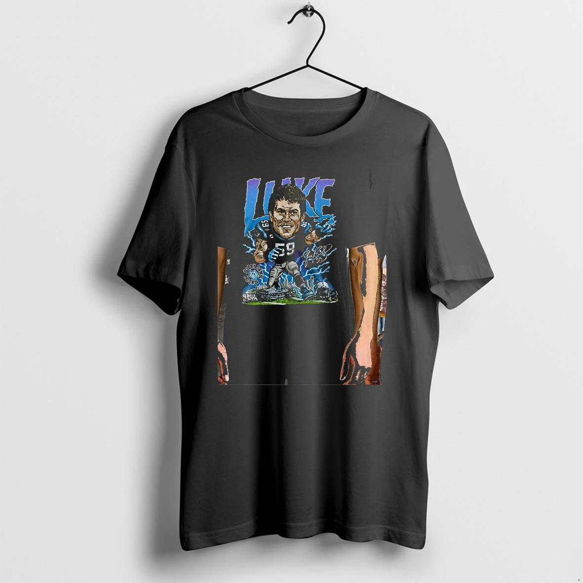 Officials Carolina Panthers Luke Kuechly 59 Hall Of Fame Class Premium T Shirt Sweatshirt Hoodie