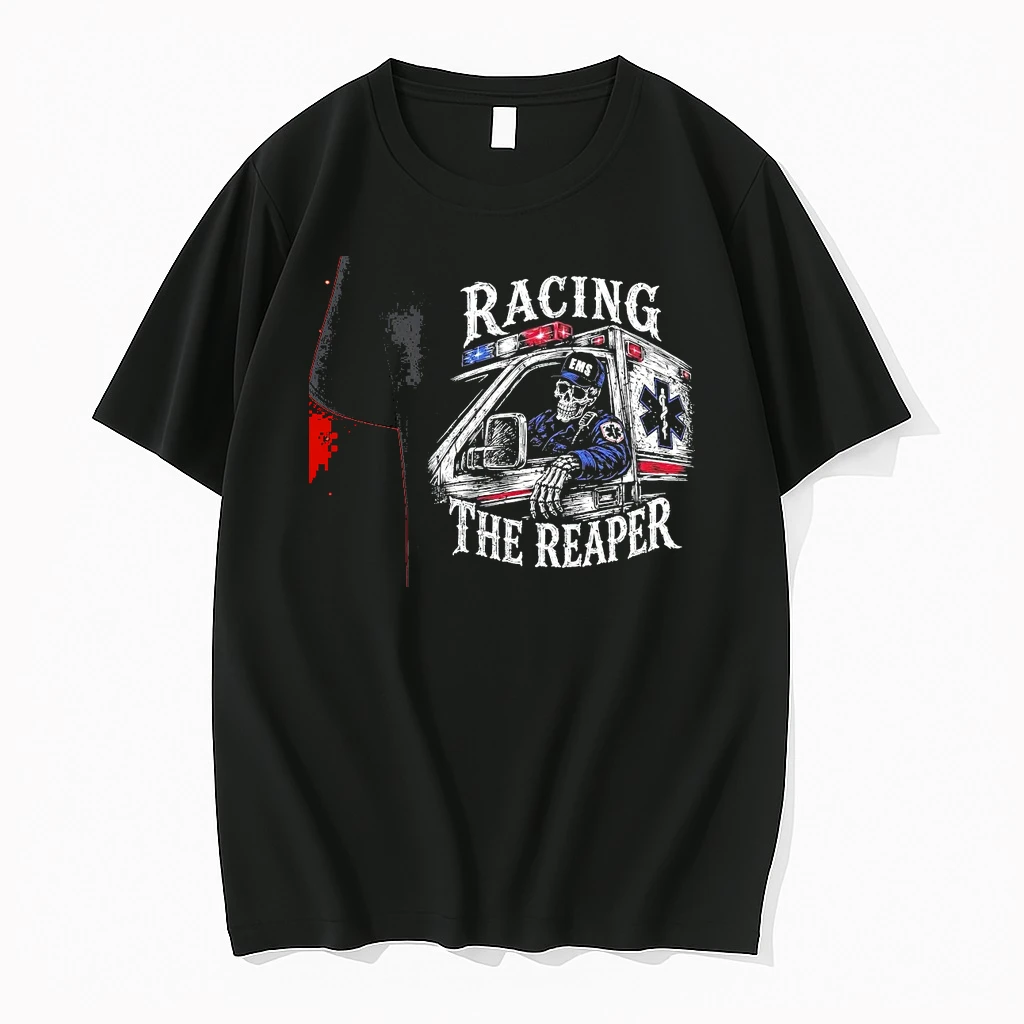Officials Racing The Reaper Ems Skeleton Premium T Shirt Sweatshirt Hoodie