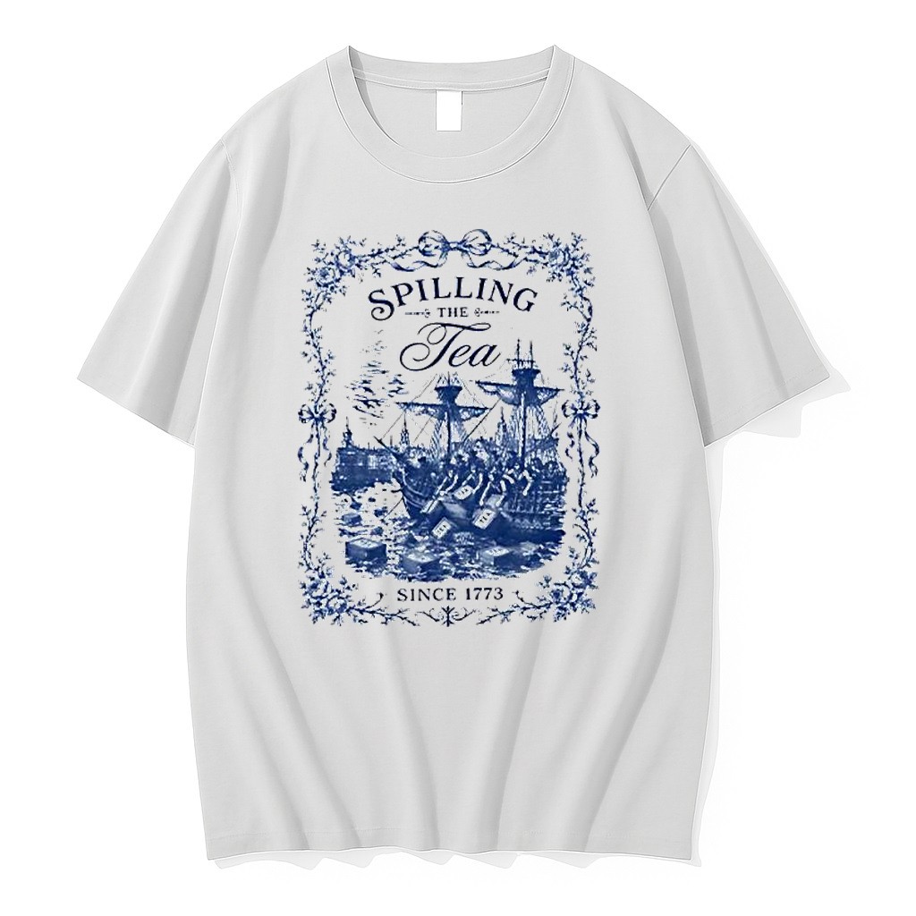 Original Boston Tea Party American Revolution Spilling The Tea Since 1773 Tshirts
