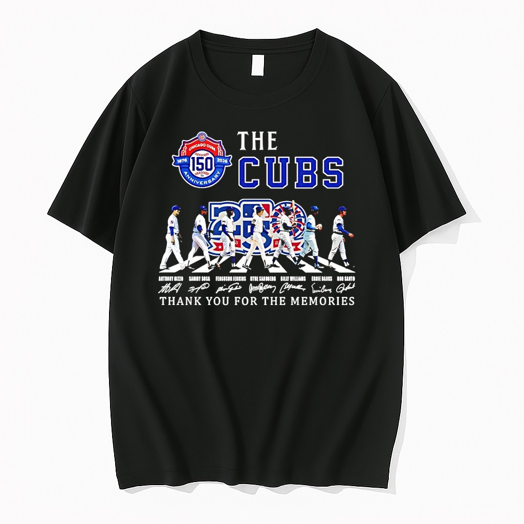 Original Chicago Cubs The Cubs Thank You For The Memories Abbey Road Signatures Tshirts