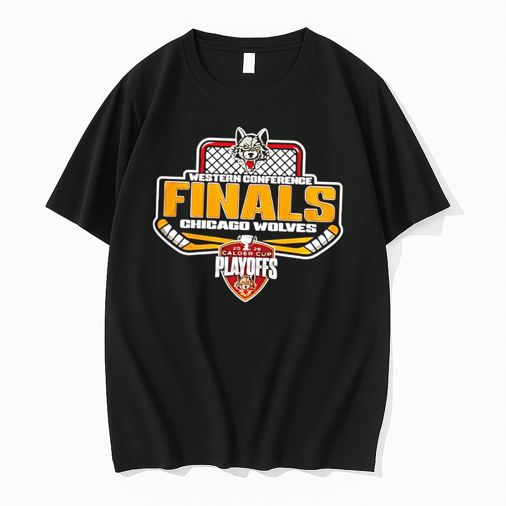 Original Chicago Wolves 2026 Western Conference Champions Finals Logo Tee Tshirts