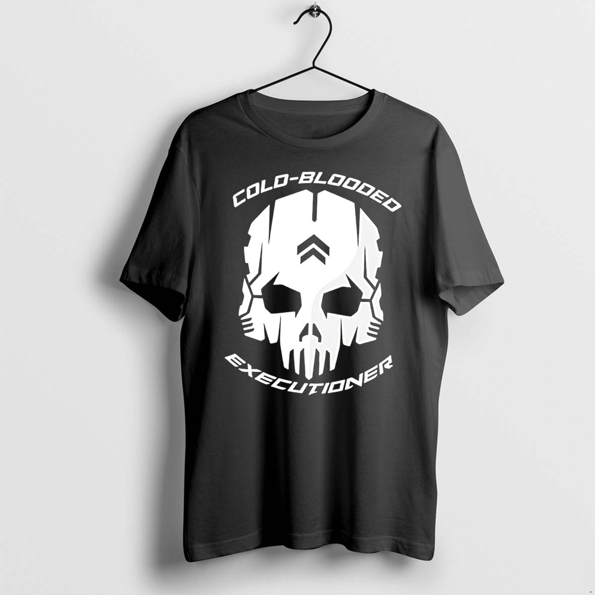 Original Cold Blooded Executioner Robotic Skull Graphic Tee Tshirts