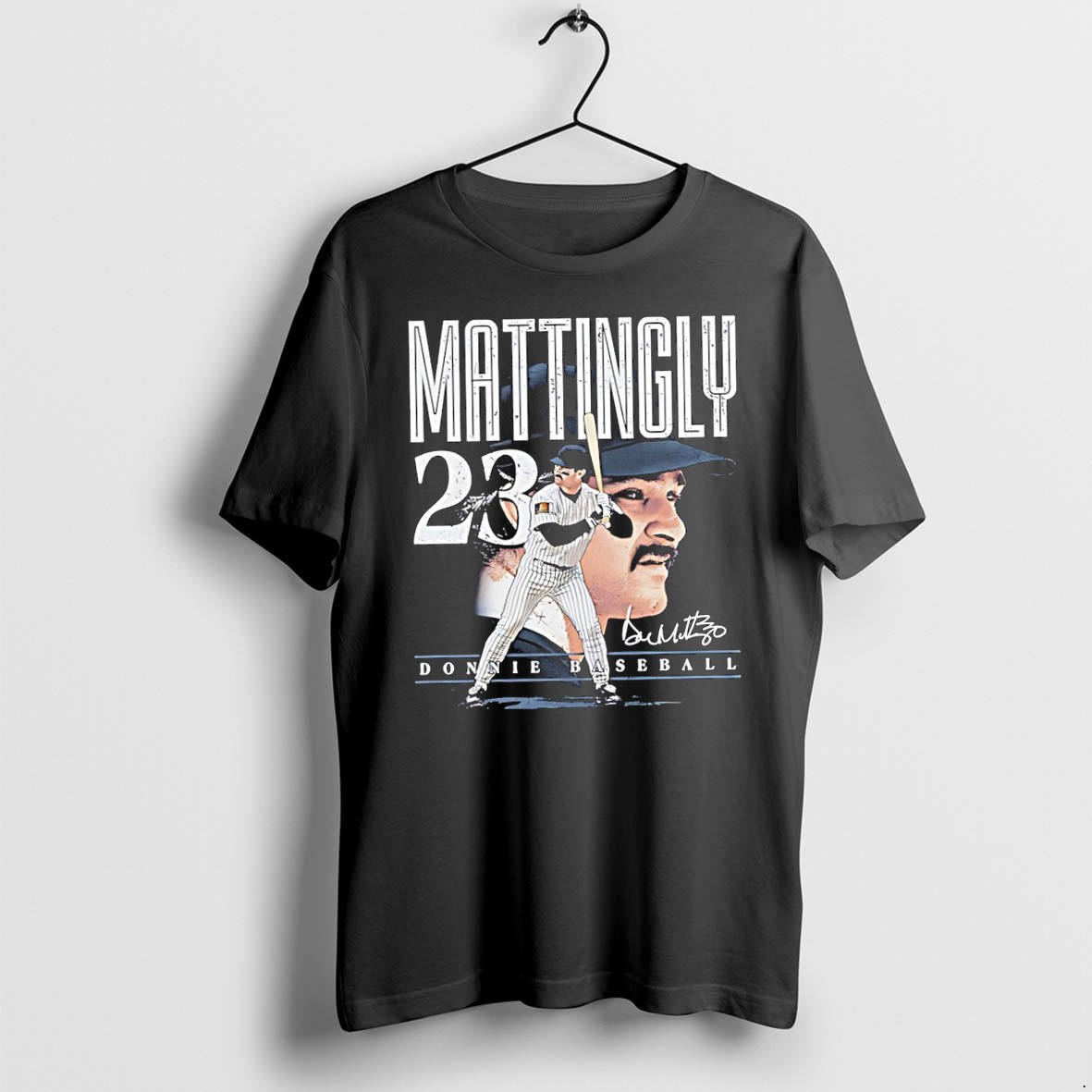 Original Don Mattingly Donnie Baseball New York Yankees Dual Signature Tshirts