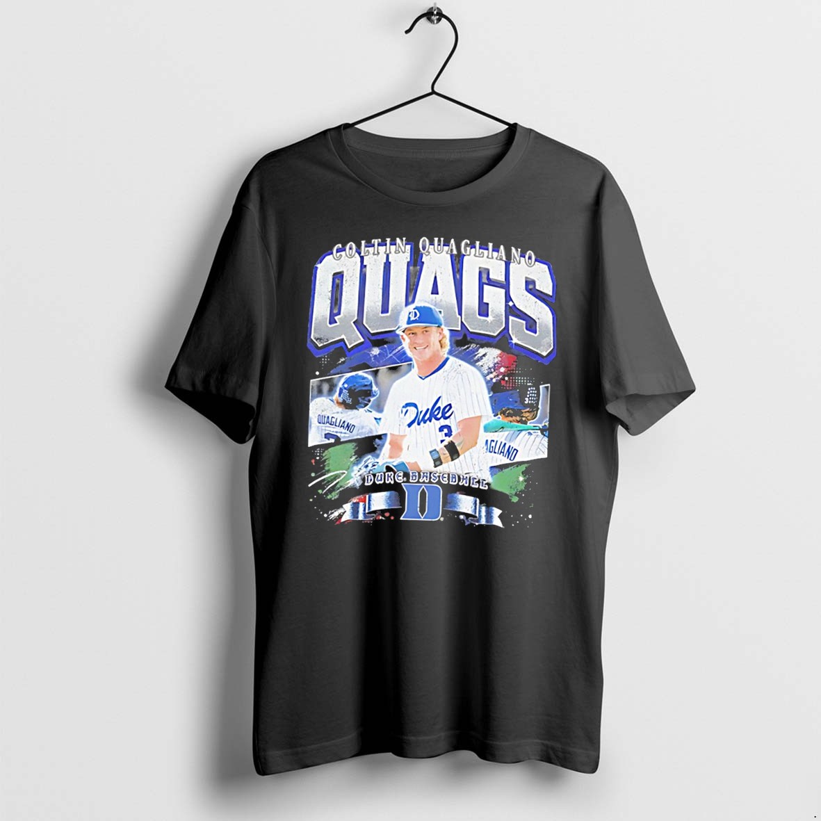 Original Duke Baseball Coltin Quagliano Quags Vintage Tee Tshirts