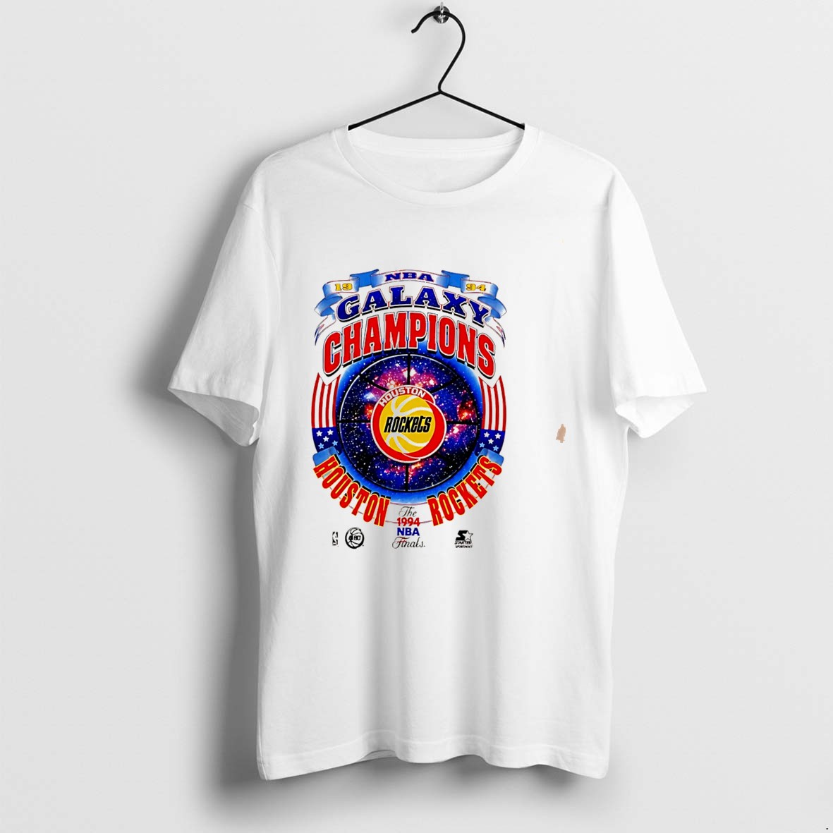 Original Houston Rockets 1994 Nba Galaxy Champions Vintage Tee Tshirts
