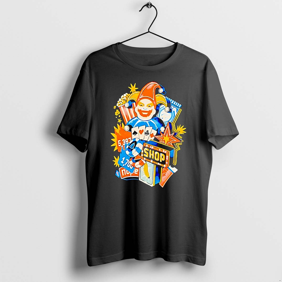 Original Jester Gambling Fun 5387 1700 Nope Shop Banana Black Tshirts